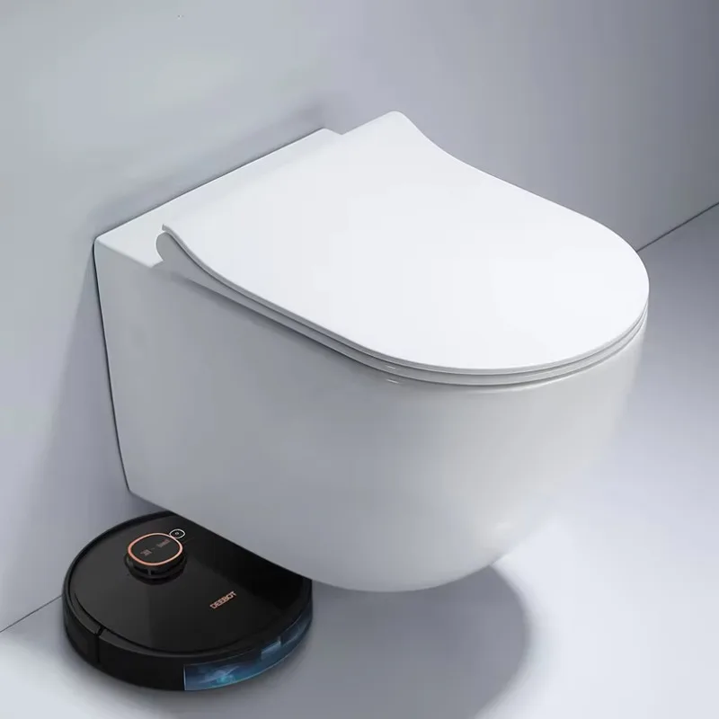 

Suspended P Trap Ceramic Wall Hung Toilet Rimless Flushing Bidet WC Concealed Cistern Bathroom Toilet Bowl Set