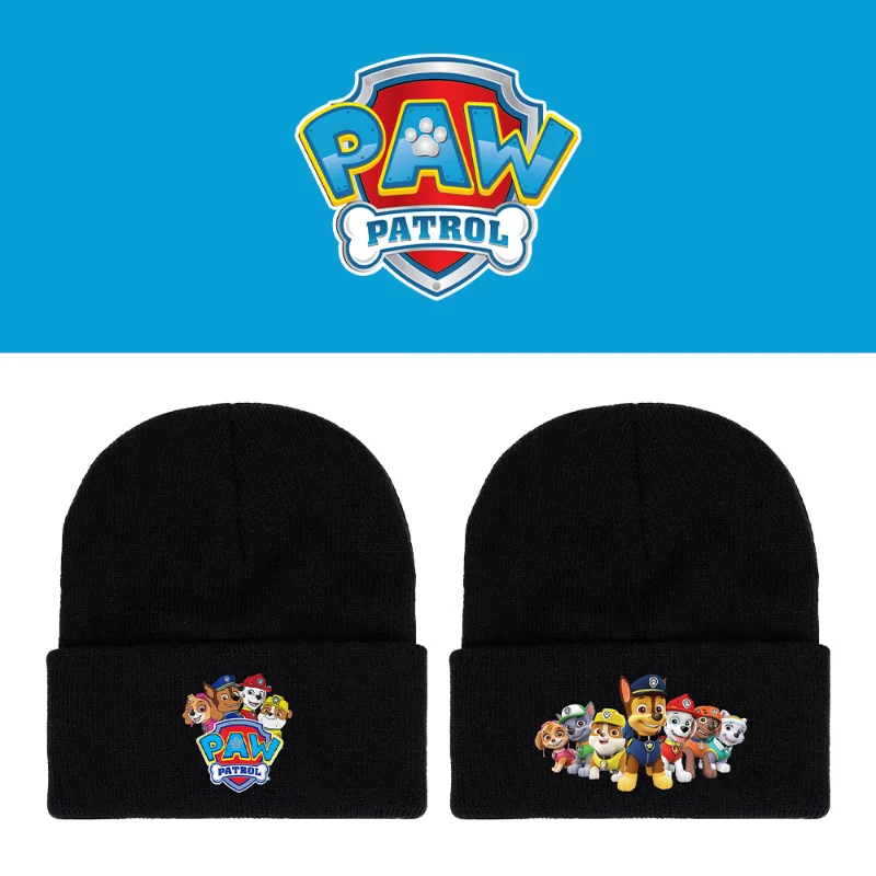 Paw Patrol Knitted Cap Headgear Cartoon Winter Woolen Hat Chase Skye Skullies Beanies Boy Girl Bonnet Christmas Birthday Gifts