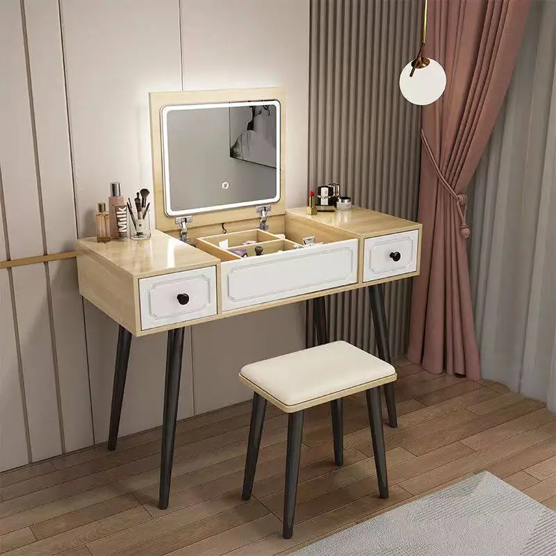 LMM flip dresser bedroom Nordic small apartment concealable makeup table