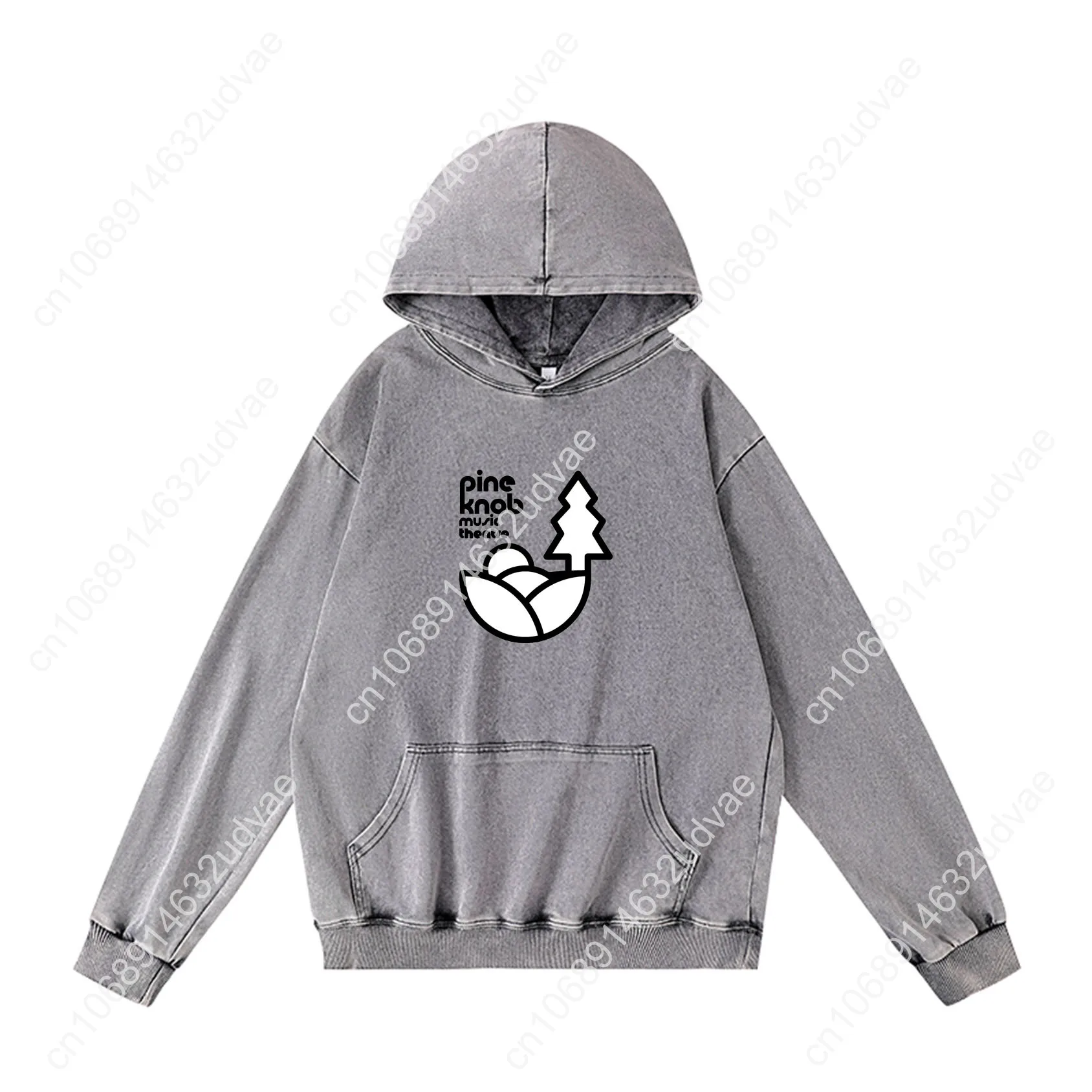 Pine Knop Hoodies Retro Sweatshirt Met Capuchon Man Vrouw Tiener Vintage Pullover Sweatshirt Met Zak Oversized Aangepaste Tops
