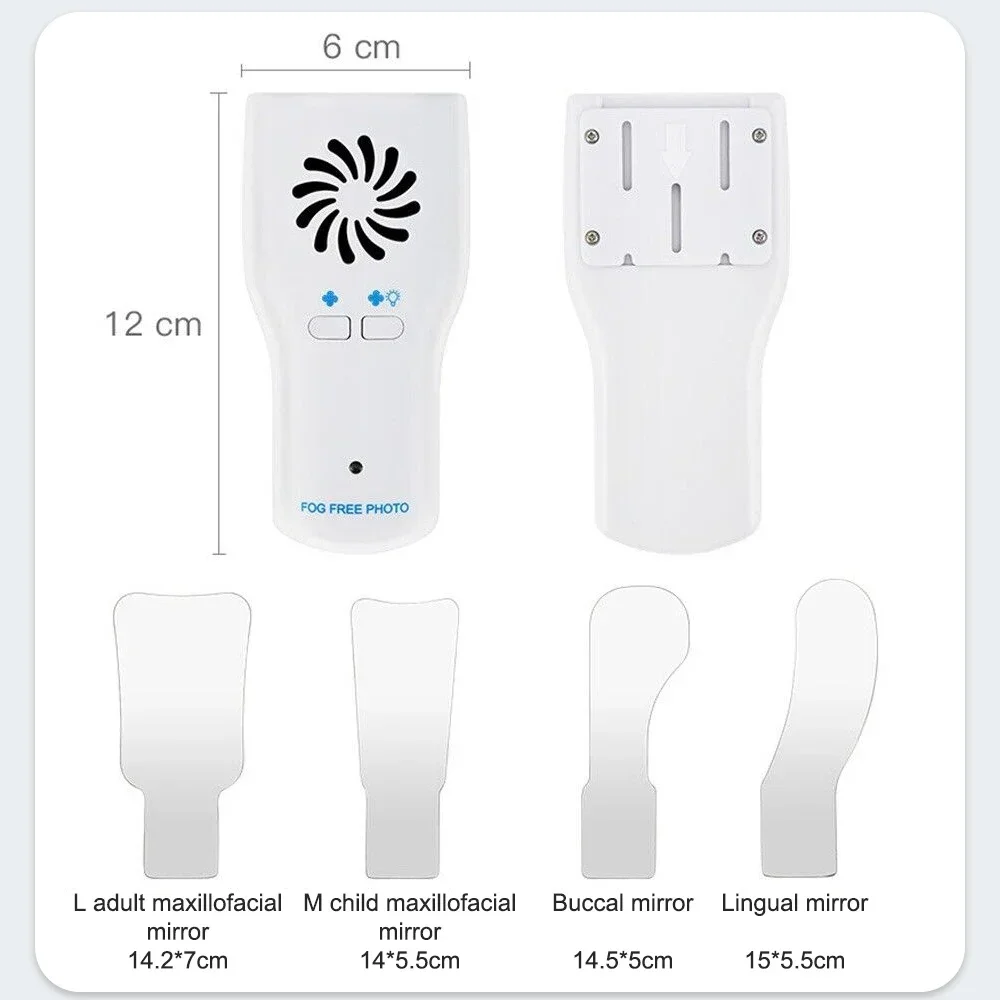 Dentalss Anti-Fog Mirrors Set Fog Free Intraoral Photography Stainless Steel MirrorWith LED Light OcclusalOrthodontic Reflectors