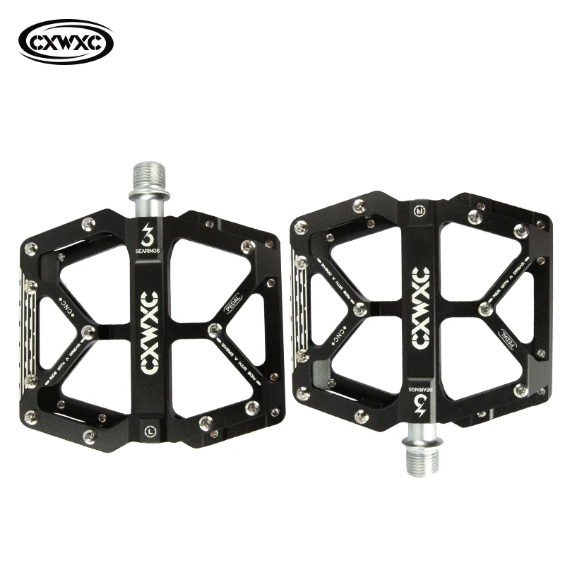 CXWXC 3 Bearings Bicycle Pedal Ultralight Wear Resistance Non-Slip CNC Aluminum Alloy Waterproof Pedal MTB Road Bike Accessories