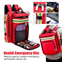 Reflective First Aid Kits Emergency Rescue Backpacks Large Capacity Storage Camping Family Outdoor Survival Food Medical Bag