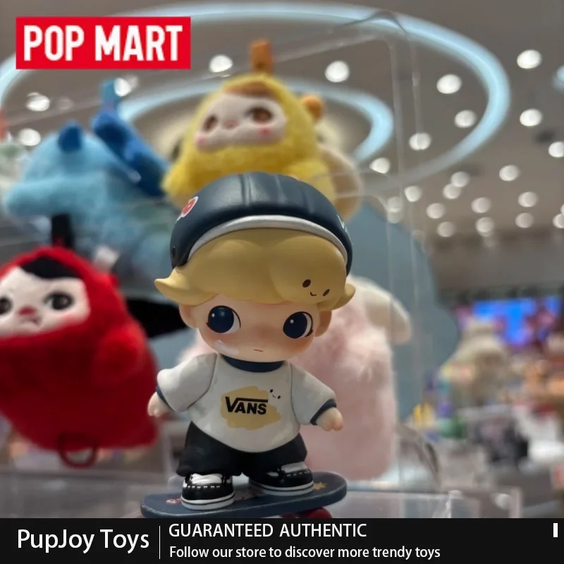 

Authentic Pop Mart Dimoo Vans Ride The Dream Series Collectible Skateboard Figure Art Toy Desktop Decoration For Surprise Box