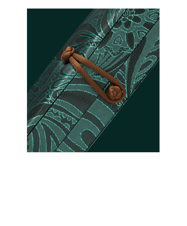 Oirlv Schmuckbox im chinesischen Stil, dunkelgrün, Schmuck-Organizer für Ringe, Ohrringe, Halsketten, Armbänder, tragbare Aufbewahrungsbox, Geschenkverpackung. – Detail 4