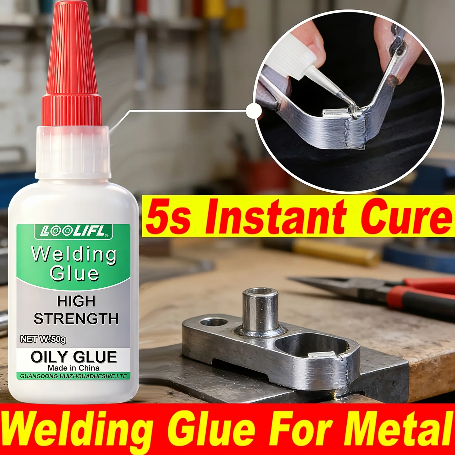 LOOLIFL Welding Glue 1-7PCS Universal Super Glue Strong Adhesive Fast Dry Transparent For Wood Glass Metal Plastic Repair Tools
