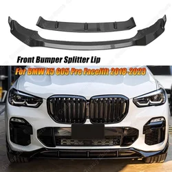 4Pcs Car Front Bumper Lip Splitter Spoiler Body Kit Diffuser Guard ABS For BMW X5 G05 Pre Facelift 2018 2019 2020 2021 2022 2023