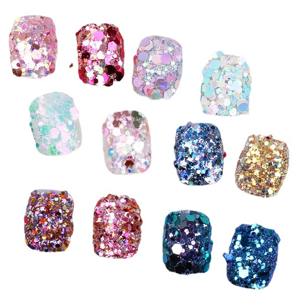 Lantejoulas holográficas para decoração de unhas, camaleão, colorido, hexágono, para nail art, manicure acessórios