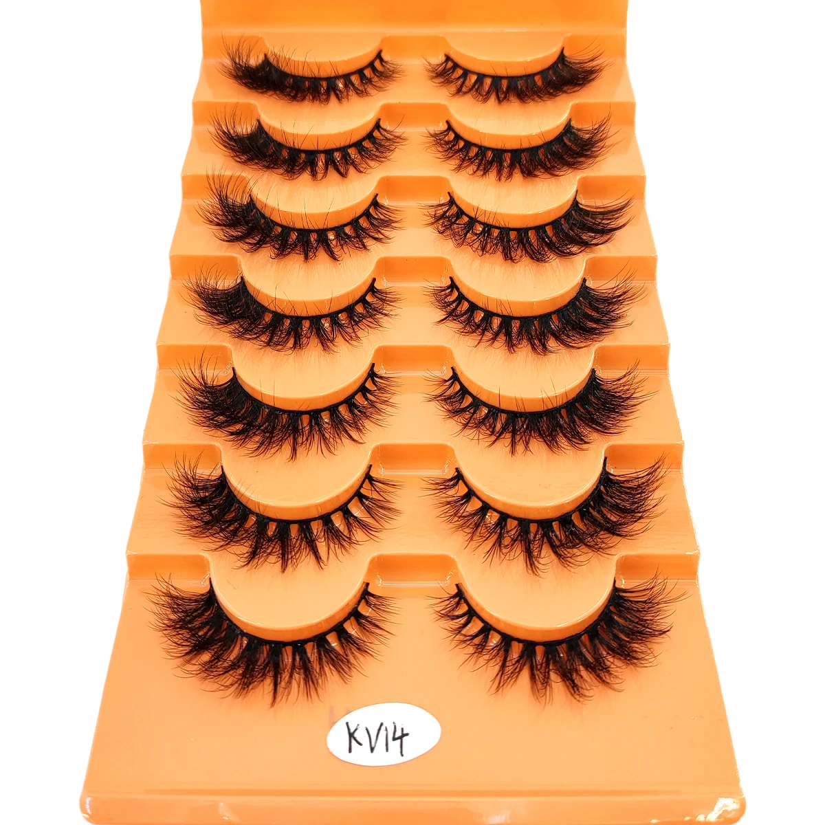 AMSDCN 7pairs of fluffy artificial mink naturally crossed thick eyelashes with eye-catching appearance soft  lightweight eyela