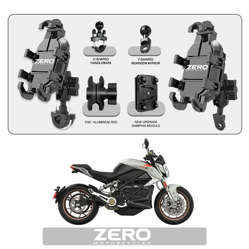

Phone Mount Stand Motorcycle Holder 360° Rotatable ABS Adjustable For ZERO JDM DS DSR FX FXE FXS SR/F SR SR/S 2025 Upgrade
