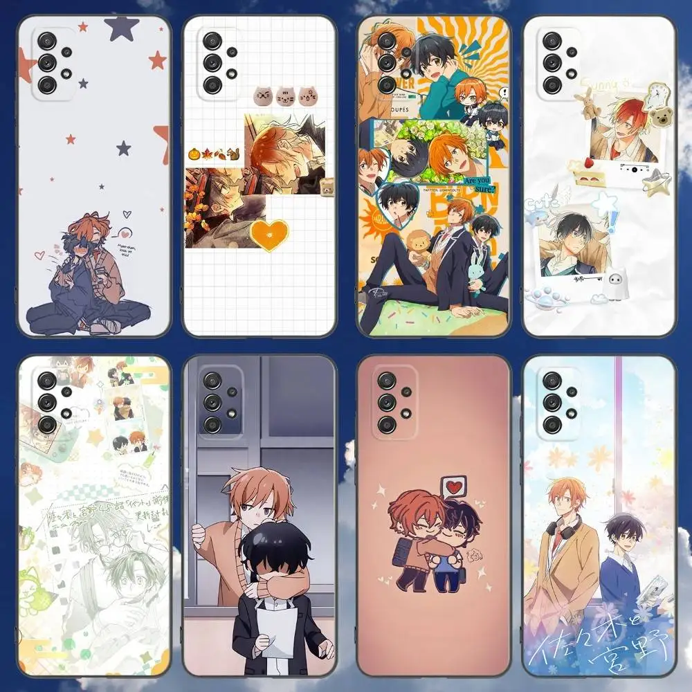 

Comics S-Sasaki To M-Miyano Phone Case For Samsung Galaxy A 91,80,73,72,71,53,52,51,22,5G Shockproof Soft Black Cover