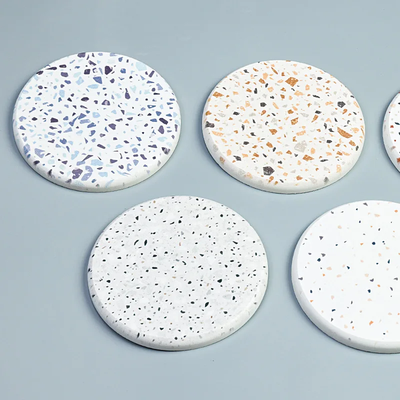 Japanese-style light and fresh series heat-insulating mats siliceous mud cup mats table matss round household