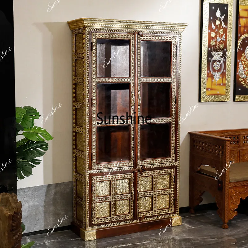 Multi-layer partition rack Solid wood Bogu rack Tea set rack New Chinese display cabinet