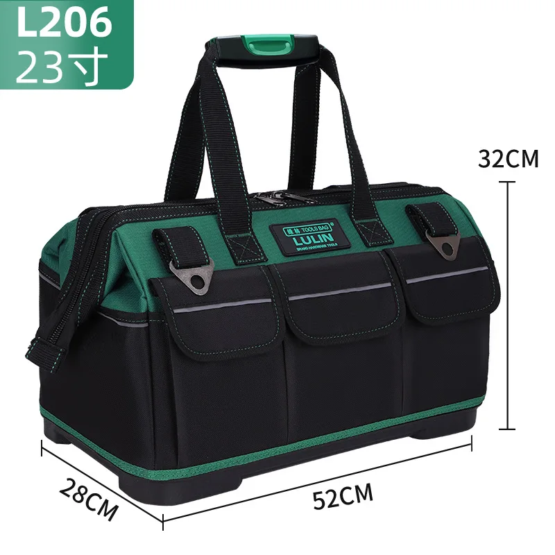 Borsa per attrezzi grande in tessuto Oxford Borsa per attrezzi per hardware di manutenzione multifunzionale Borsa per elettricisti Borsa di stoccaggio resistente all'usura ispessita