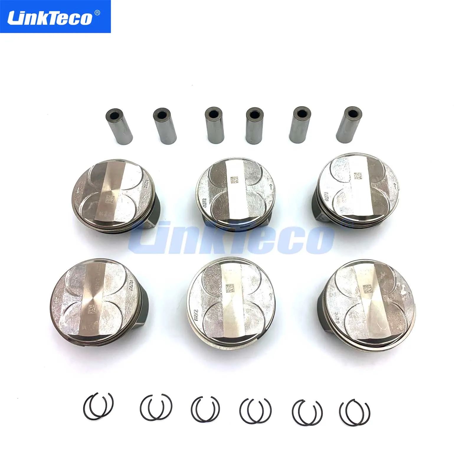 6pcs Pistons and Rings Set Φ88mm For Mercedes-Benz C300 E280 E300 S300 2.5L 3.0L M272