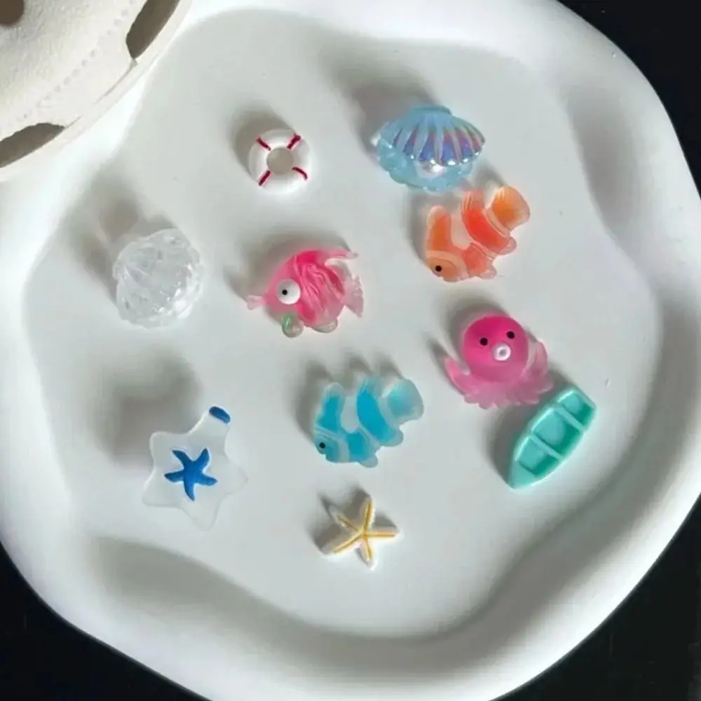 10 個シェル海洋動物靴チャーム取り外し可能な取り外し可能な靴の装飾クリップバックル DIY 穴あき靴アクセサリー