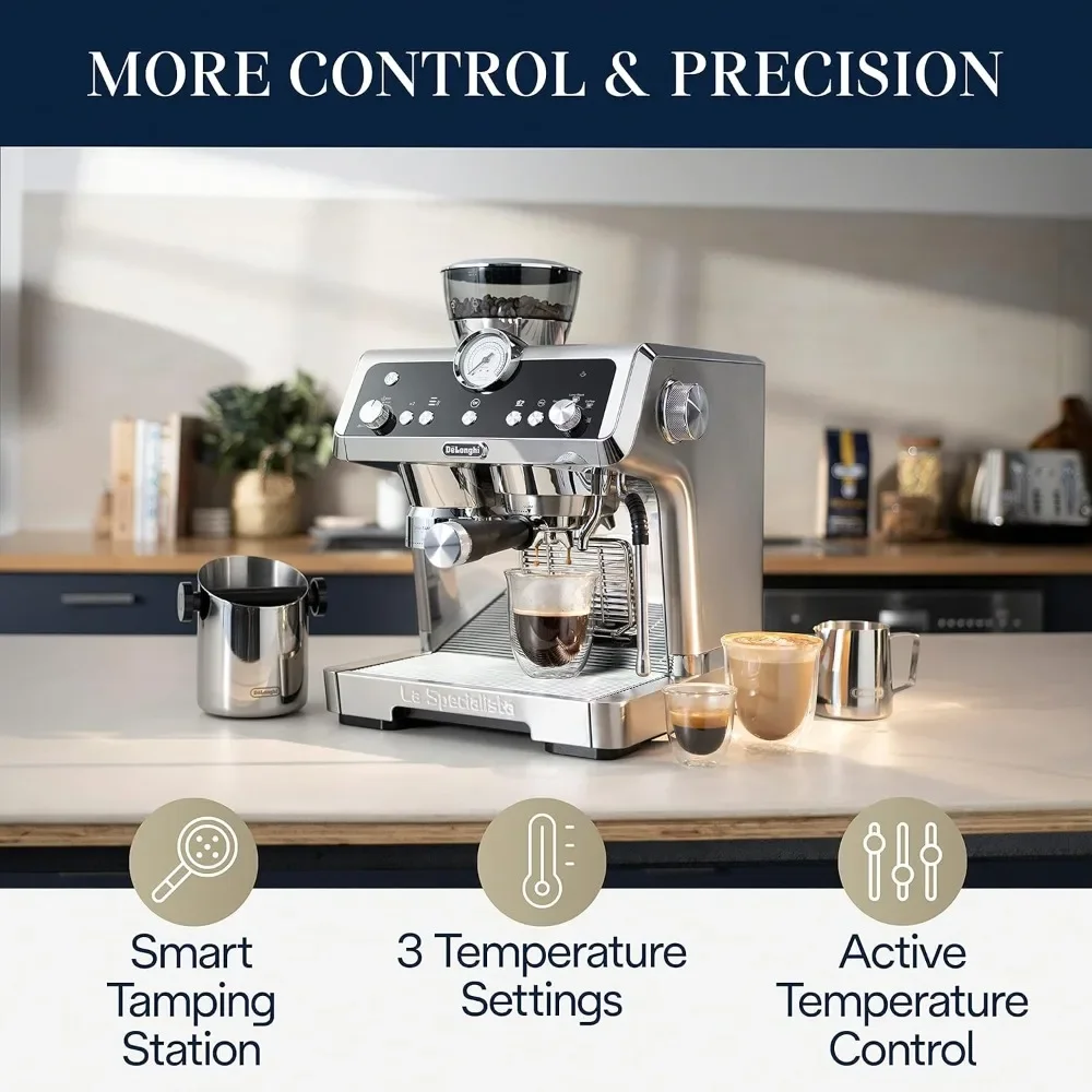 La Specialista Prestigio Espresso Machine , 1.3L, Stainless Steel,Silver