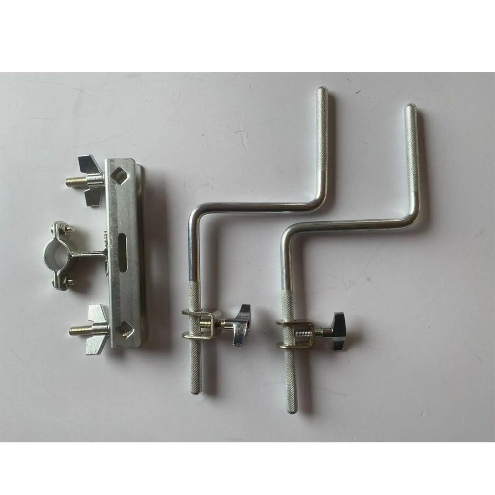 Cowbell Mount Clamp Bracket for Drum Set with Rod Arm and Lock for Tambourine Cymbal Holder