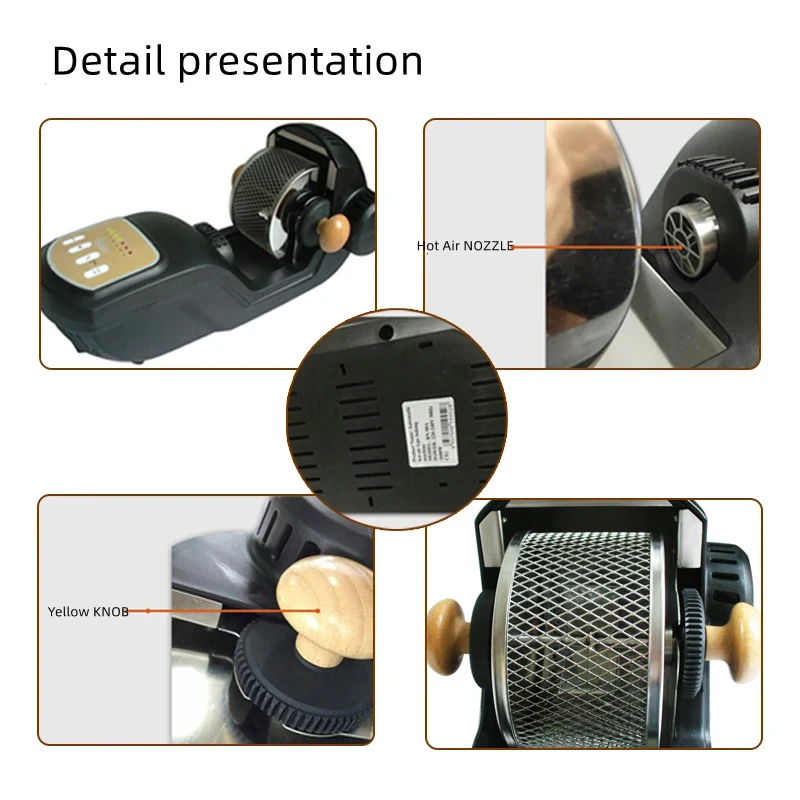 

Commercial 1600W Hot Air Coffee Roaster 300g Fully Automatic Small Coffee Bean Fryer for Perfectly Roasted Beans
