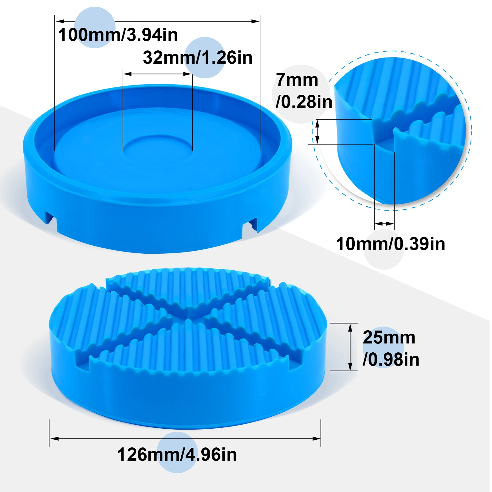 Soporte Universal para gato de elevación de coche, almohadillas de goma, adaptador Protector de marco, almohadilla de goma ranurada de suelo para Lexus, Subaru, Fiat, Volvo