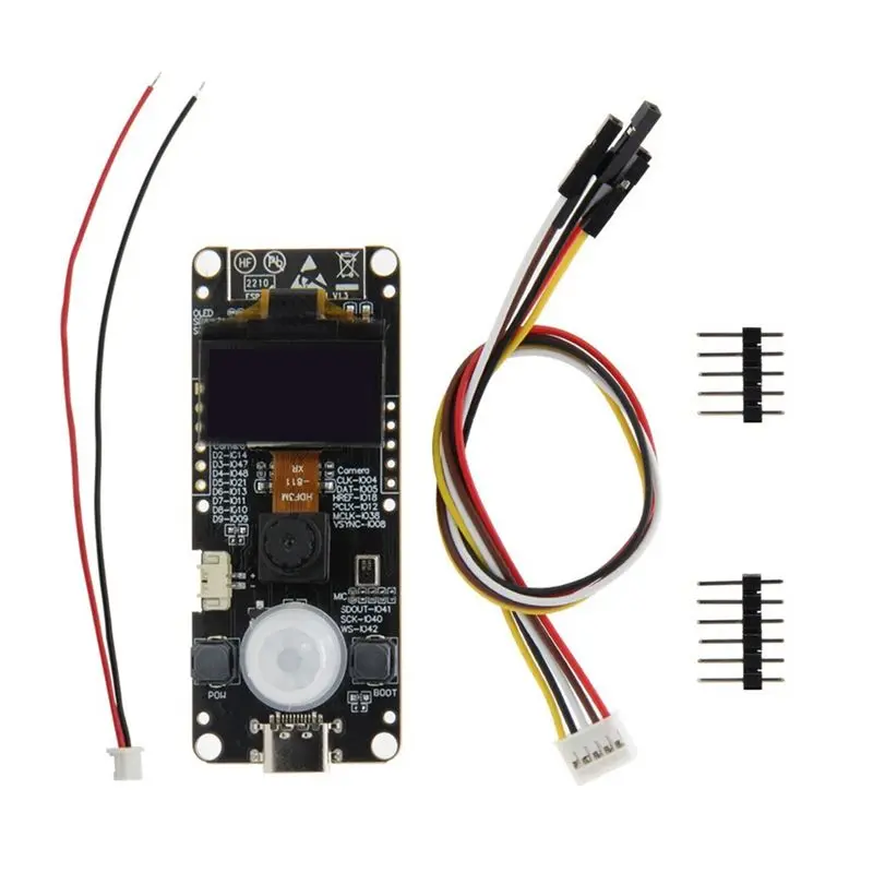 

X12A-T-Camera-S3 ESP32-S3 Development Board Wifi Bluetooth 0.96" OLED 2 Million Pixels HD Camera FLASH 16MB ESP32-S3FN16R8