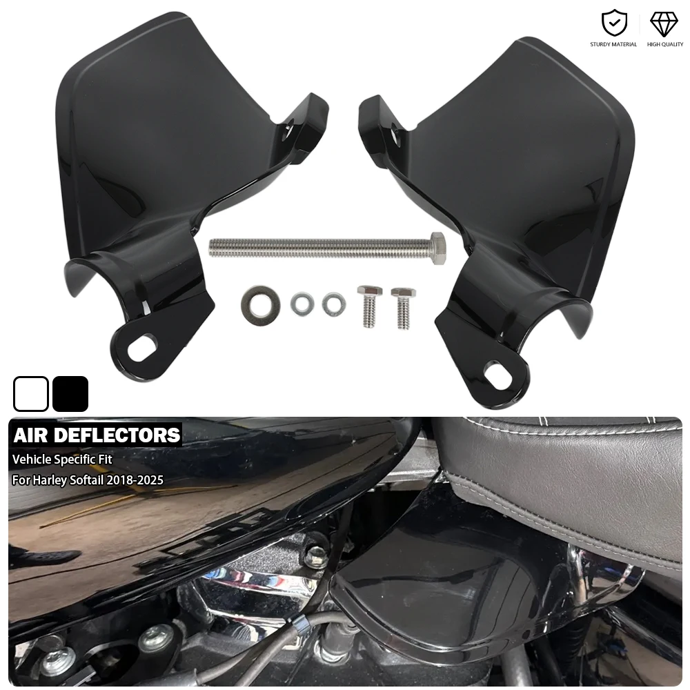 Mid-Frame Saddle Shield Heat Air Deflectors For Harley Softail Low Rider Street Bob Breakout 114 Fat Boy Sport Glide 2018-2025