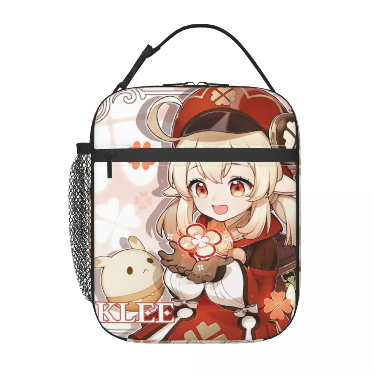 Genshin Impact Klee Insulated Lunch Bags for Camping Travel Anime Game Waterproof Cooler Thermal Bento Box Women Kids