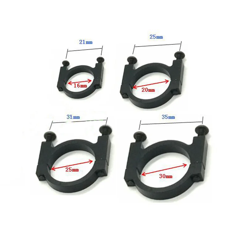 4PCS 16mm 20mm 25mm 30mm Carbon Tube Clip Aluminum Alloy Pipe Clamp Connector Fixture Holder for RC UAV Drone Multicopter