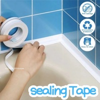 1 Roll PVC Sealing Tape For Bathroom Kitchen Caulk Strip Tape Self Adhesive Waterproof Wall Stickers Mold Proof Sealing Tapes