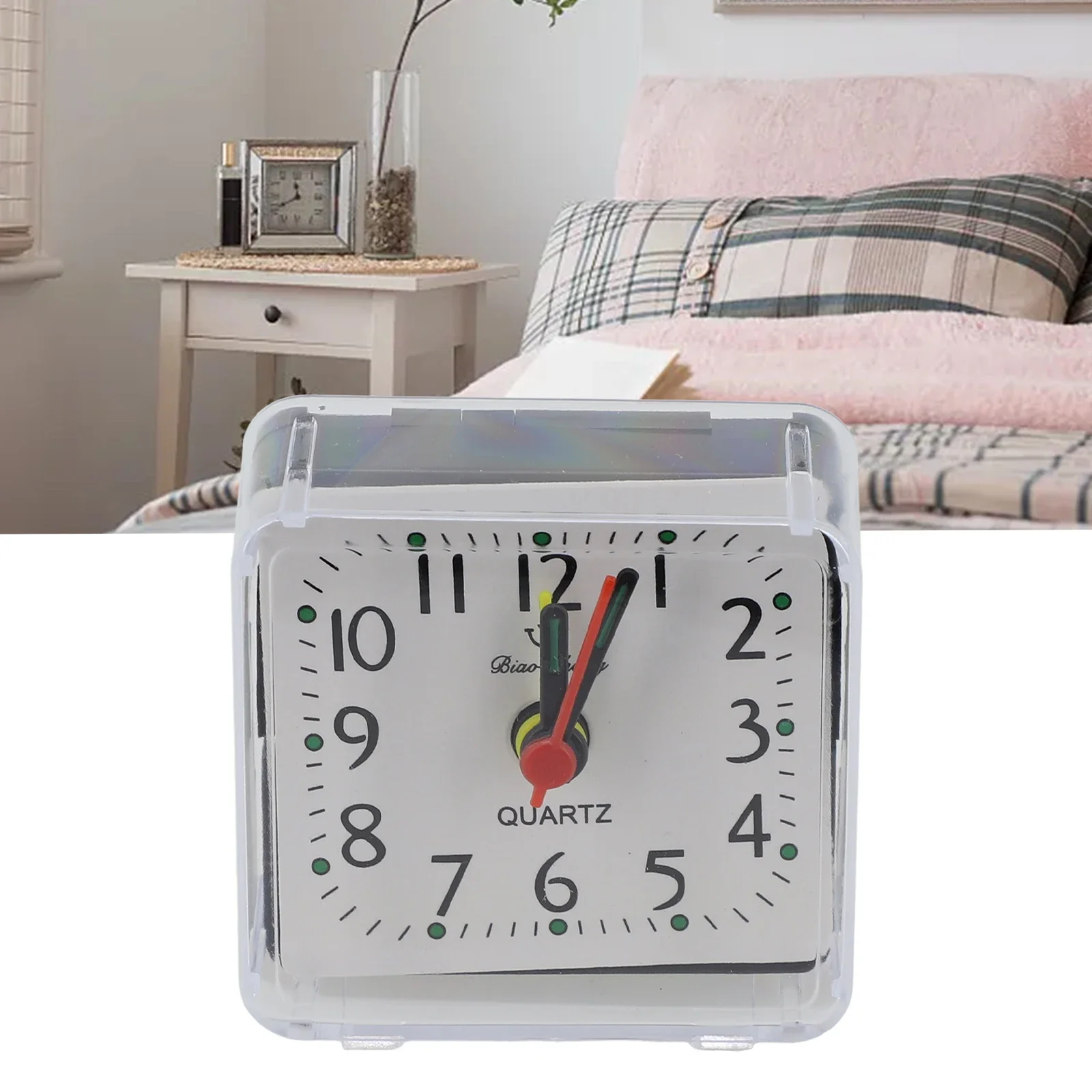 High Quality Brand New Office Home Alarm Clock Wake Up Clocks PVC Silent Square 1 Pcs 6.2x3x5.9cm Easy-To-Read Numbers