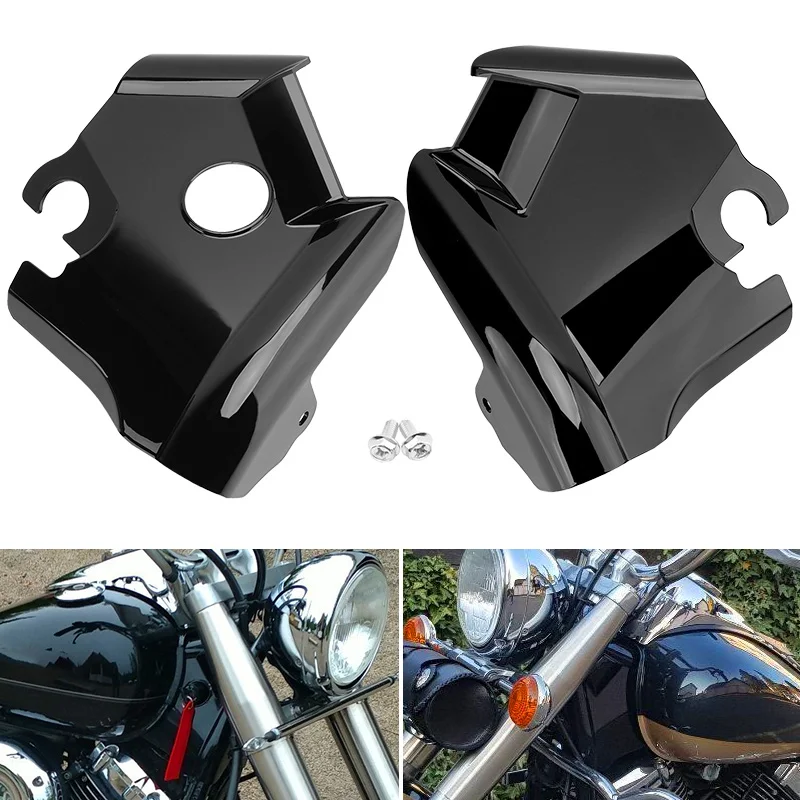 

Motorcycle Bright Black Front Frame Side Cowl Neck Cover For Yamaha V-Star Dragstar XVS400/650 1996-2008