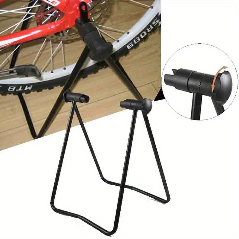 1PC Universal Foldable Bicycle Display Rack Triangle Wheel Hub Repair Stand Vertical Parking Kickstand Bike Accessories