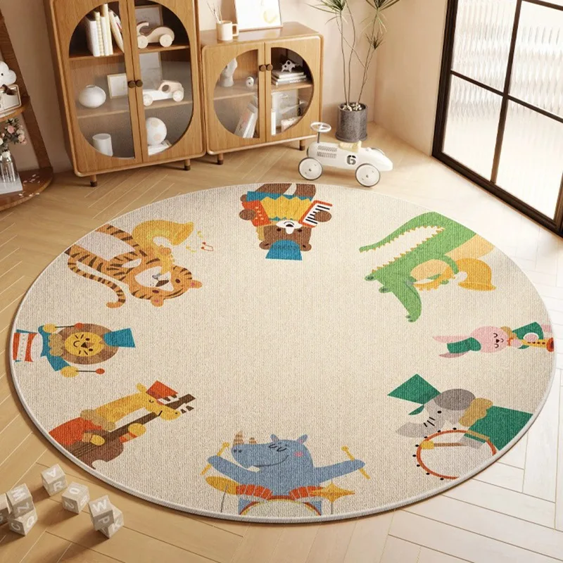 Round carpet for children's room parking area reading area early education center floor mat climbing mat living room cushion