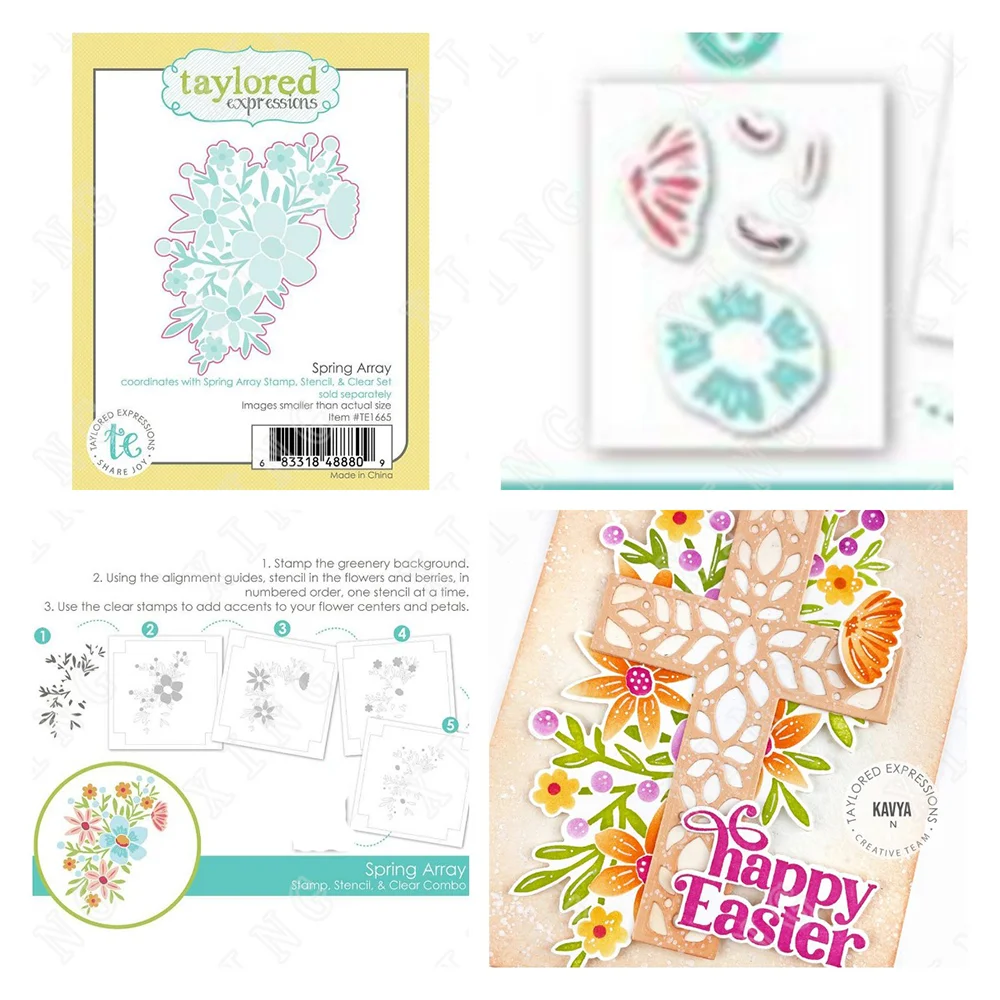 2022 Easter,rays Spring Array ,cutting Dies and Stamps and Stencil Scrapbook Diary Decoration  Embossing Template Diy