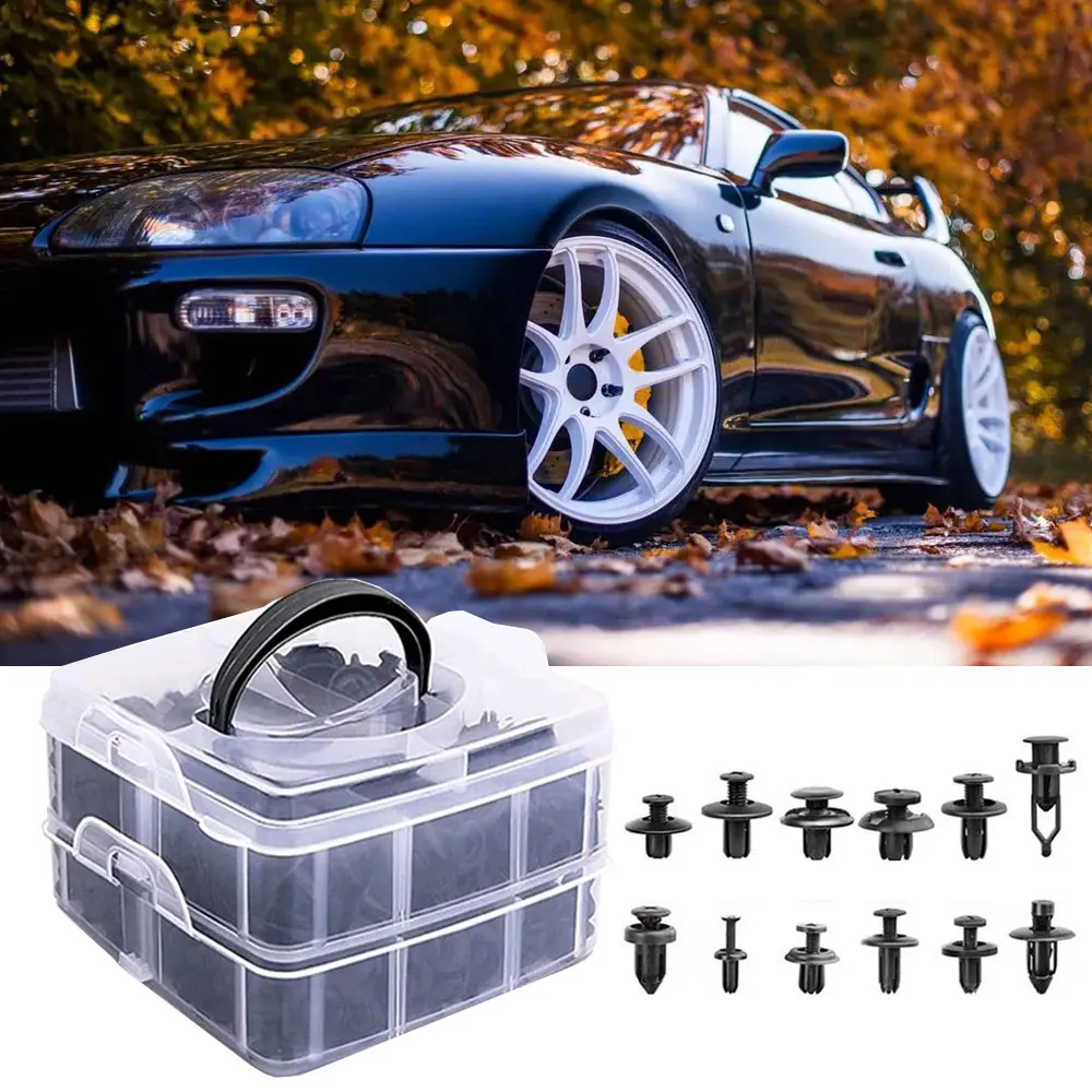 

300pcs Car Fastener Clip Mixed High Quality Auto Body Push Retainer Pin Rivet Bumper Door Trim Panel Retainer Fastener Kits