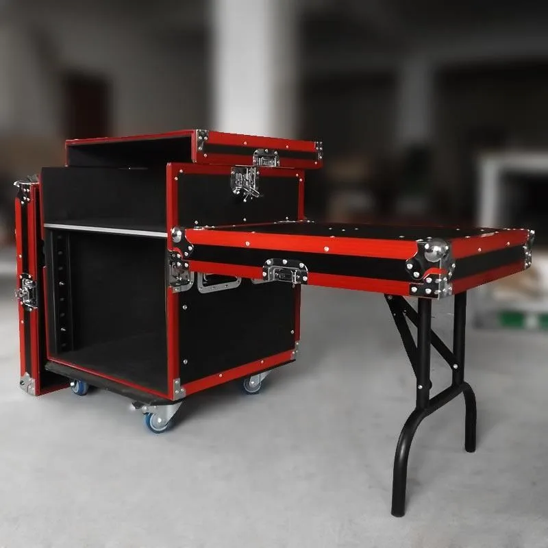 Professional Custom Stage 16u Mixer Air Case Cabinet 12U Audio Power Amplifier Chassis with Shelf Equipment Cabinet