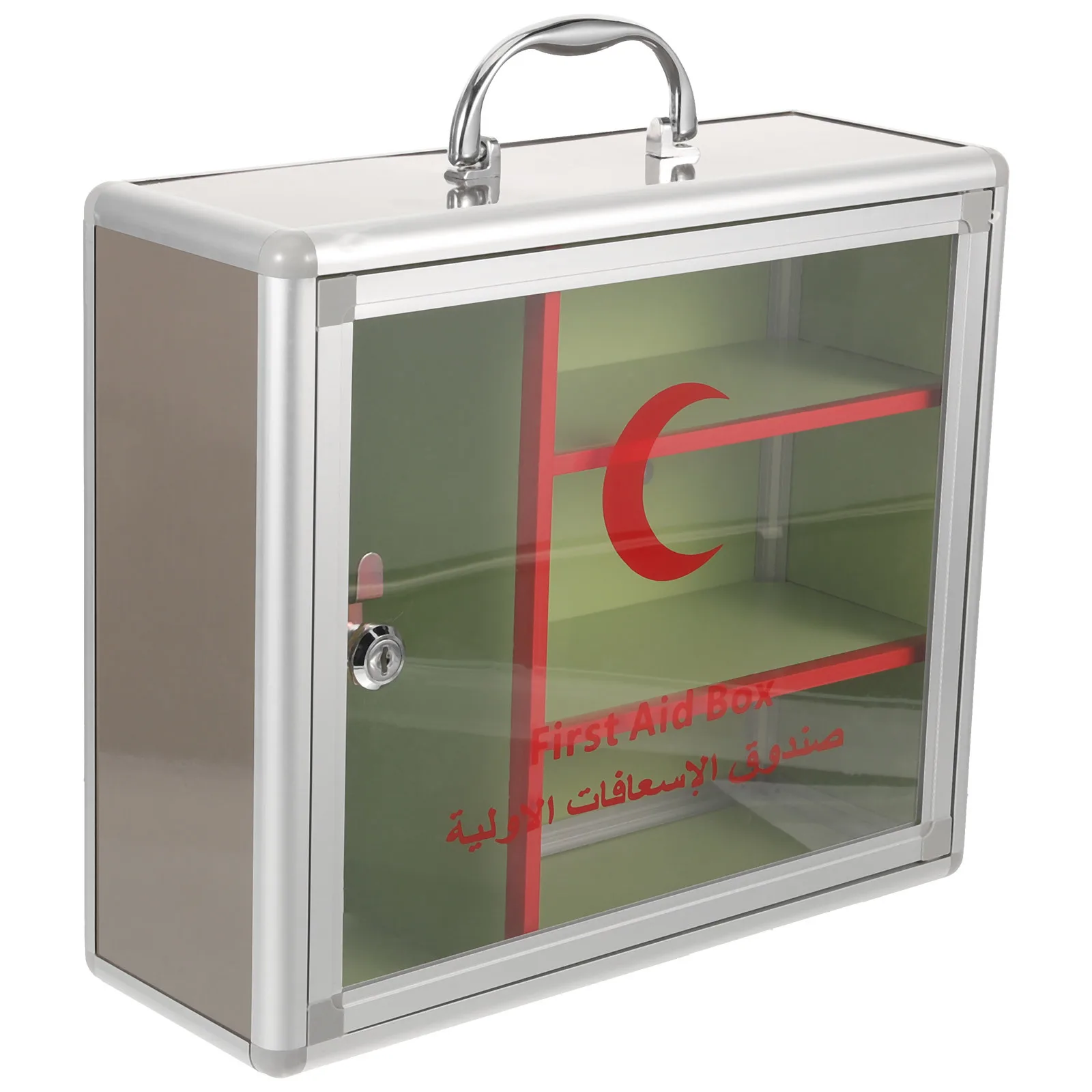 صندوق تخزين الأدوية القابل للقفل، صندوق أدوية آمن للبناء من الأكريليك والألومنيوم عالي التحمل لاستخدام سلامة المجتمع #5