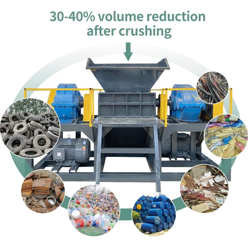 High Quality Rubber Crumb Tire Shredders Equipment Scrap Tire Recycle Shredding Crusher Machine Tire Shredding Machine