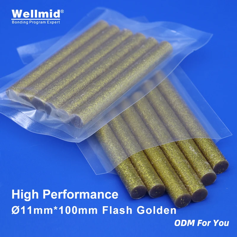 7mm 11mm×100mm Flash Golden Eure Hot Melt Glue Sticks For Heat Pistol Gun Adhesive Araldite DIY Tools Repair Alloy Accessories