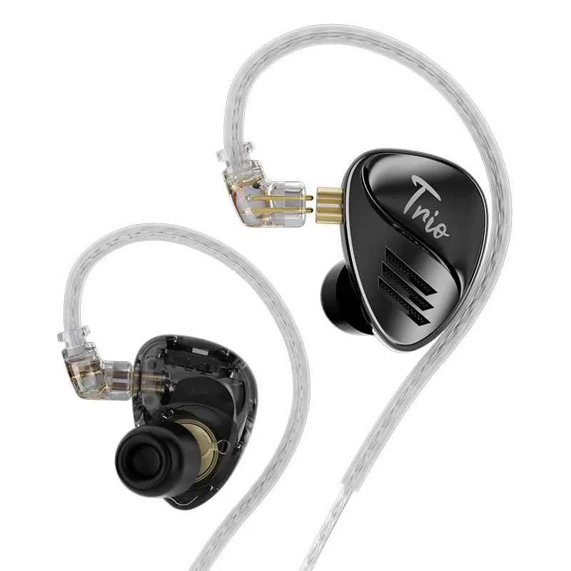 Imagem -03 - Cca-trio Hifi Earphones High-end Sintonizável Wired Headphone Monitor Earbuds Mudar Ajuste Fone de Ouvido Baixo Headsets 3dd Dinâmico