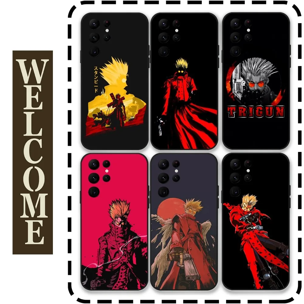 

Cool Anime T-Trigun Phone Case for Samsung Galaxy S24 Ultra S22 S23 Ultra S21 S20 5G Protective Silicone TPU Funda