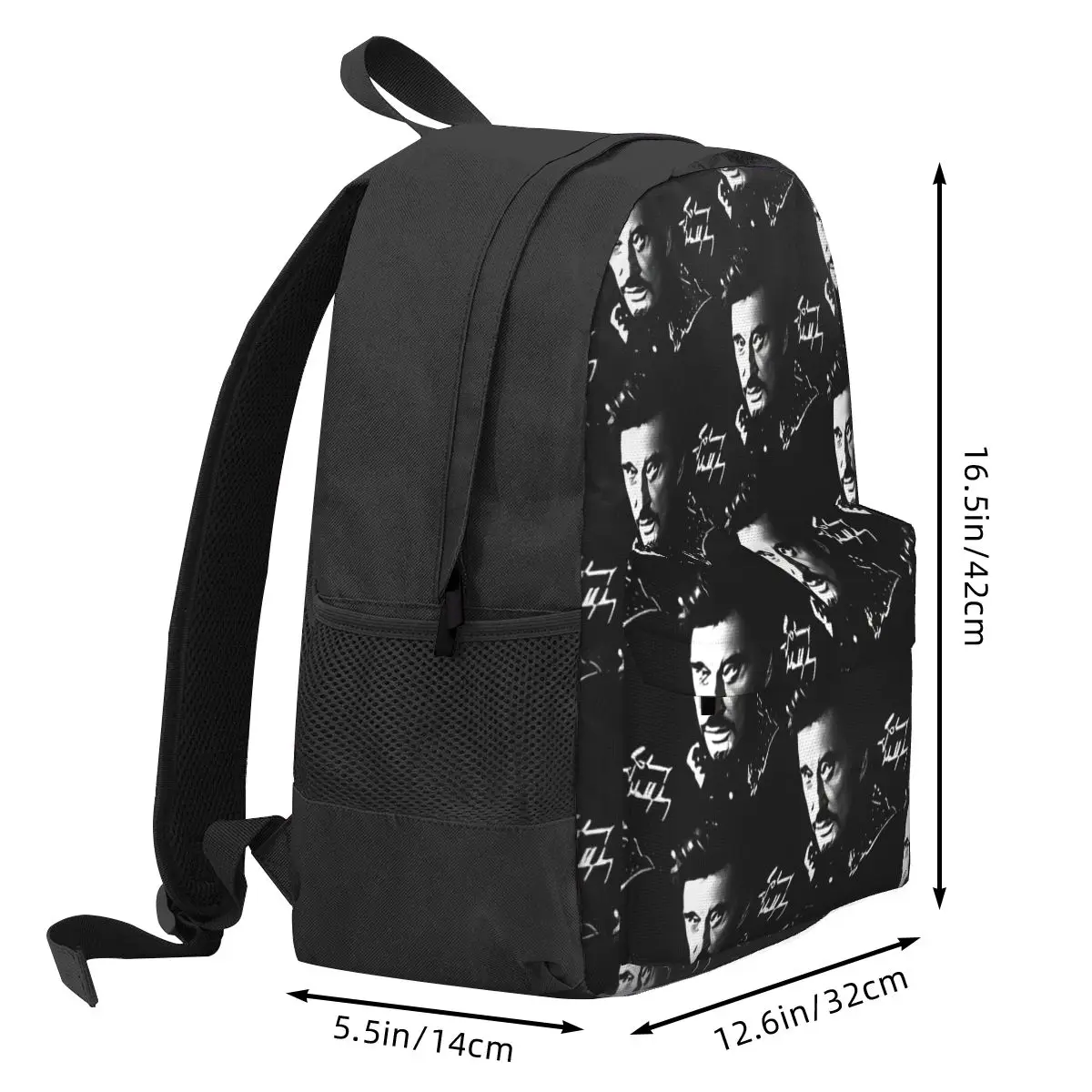 Tas ransel Johnny Hallyday, tas punggung ukuran besar Mochila motif 3D tren, tas sekolah pelajar, tas Laptop Mochila anak laki-laki dan perempuan