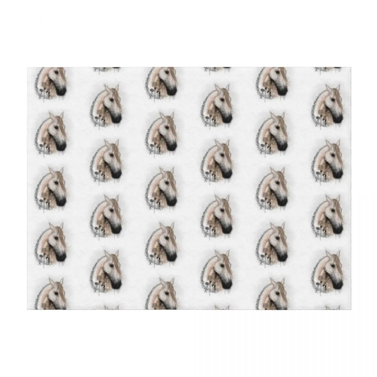

Horse portrait Throw Blanket Beautifuls Flannel Fabric christmas gifts Luxury Brand Blankets