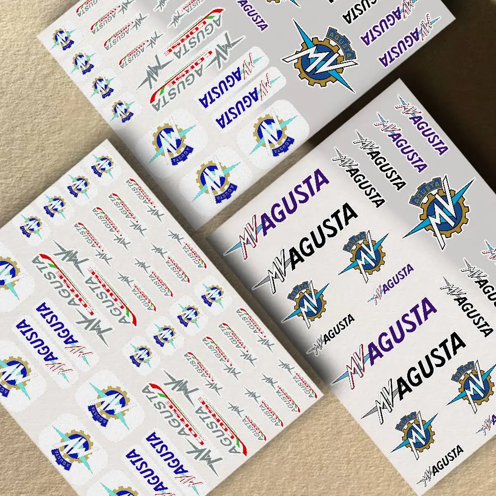 Waterproof Vinyl Sticker Motorcycle Car Bicycle Rims Safety Decal For Helmet Motocross Styling Accessories A-Agusta