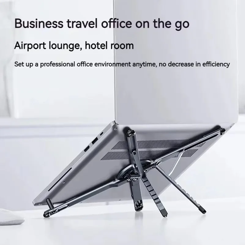 Foldable Magnetic Laptop Stand Aluminum Alloy Portable Adjustable Stand Heat Dissipation Holder Supports Phone Tablet Notebook