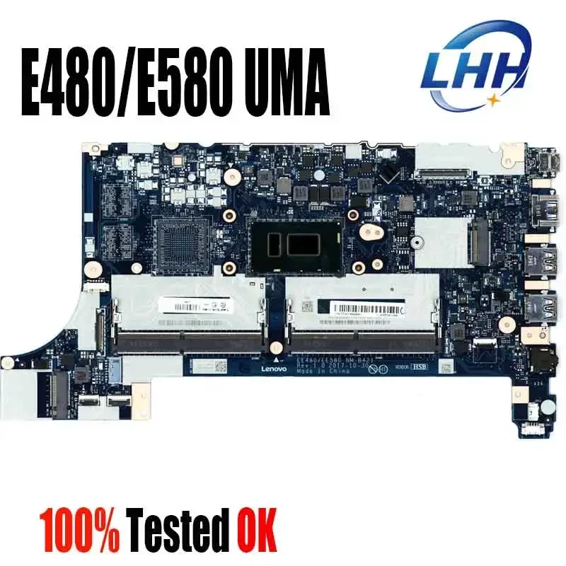 

NM-B421 Mainboard for Lenovo Thinkpad E480 E580 I3-7020U I3-7130U I5-8250U UMA Laptop Motherboard Full Tested