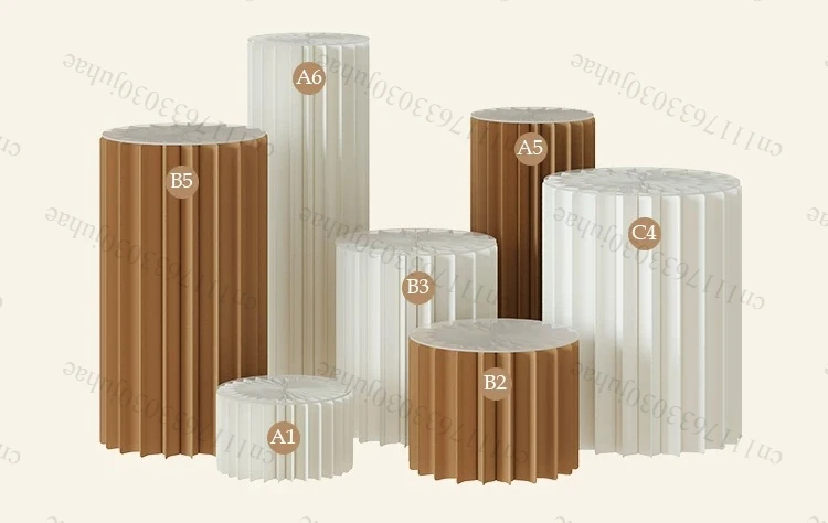 Foldable cylindrical display rack, creative shoe store, cardboard display in shopping mall