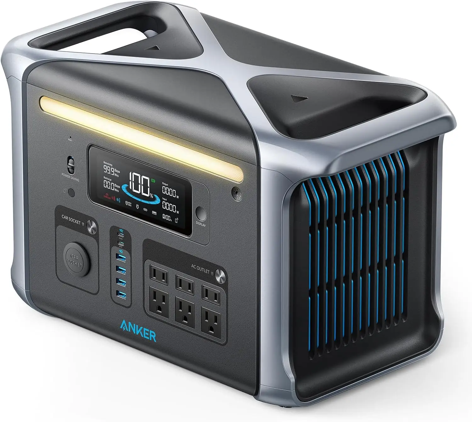 

Portable Power Station, PowerHouse 757, 1800W Solar Generator, 1229Wh Battery Generators for Home Use