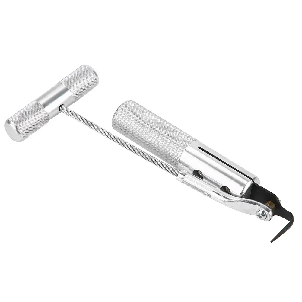 Qiilu Outil Professionnel Dépose Pare-Brise – Fil Coupe T-Handle Ergonomique Pour Retrait Rapide Et Sûr De Vitre Auto