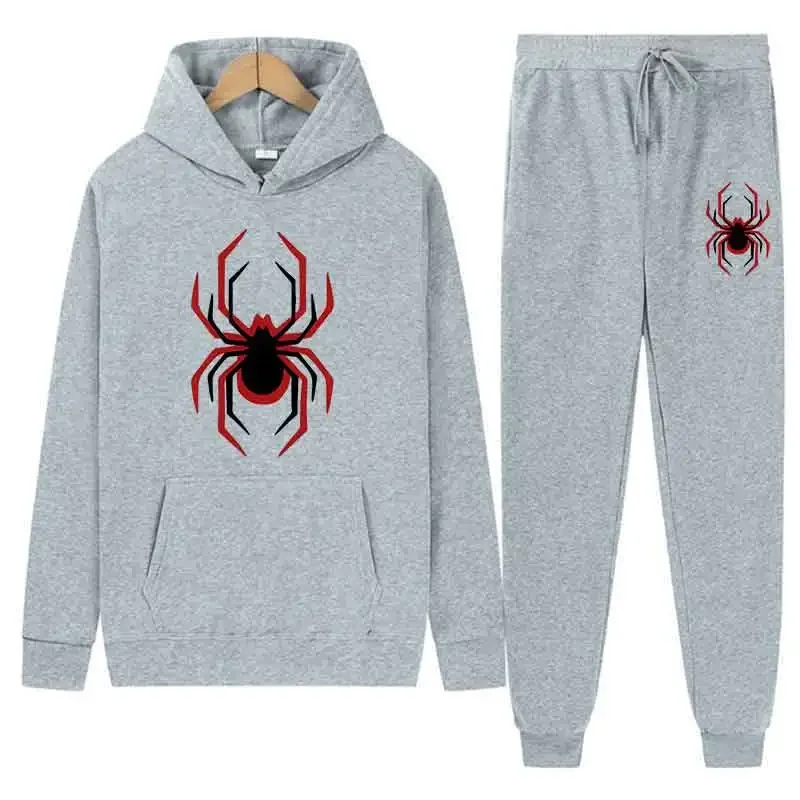 هوديي كاجوال للرجال، توب، بناطيل ضيقة، سويت شيرت جيب أنيق للشارع، مجموعة ملابس رياضية مطبوعة، ملابس عصرية صفراء لـ Sp #2